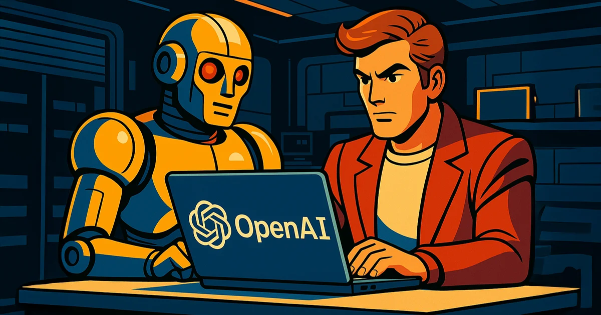 Roboter mit Mensch bei OpenAI